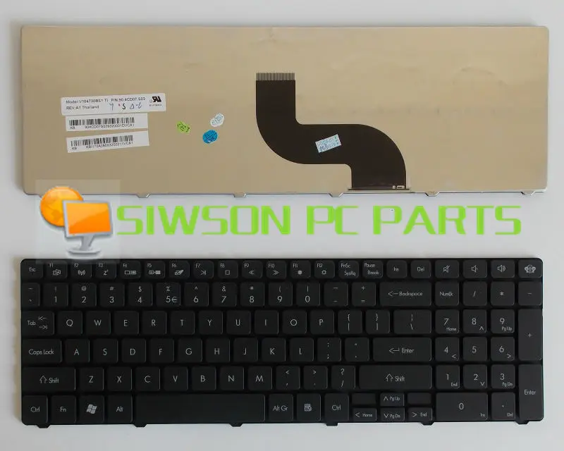 

Laptop Keyboard for Gateway PK130C83000 MP-09B23U4-6981 MP09B23U46981 US Version Layout