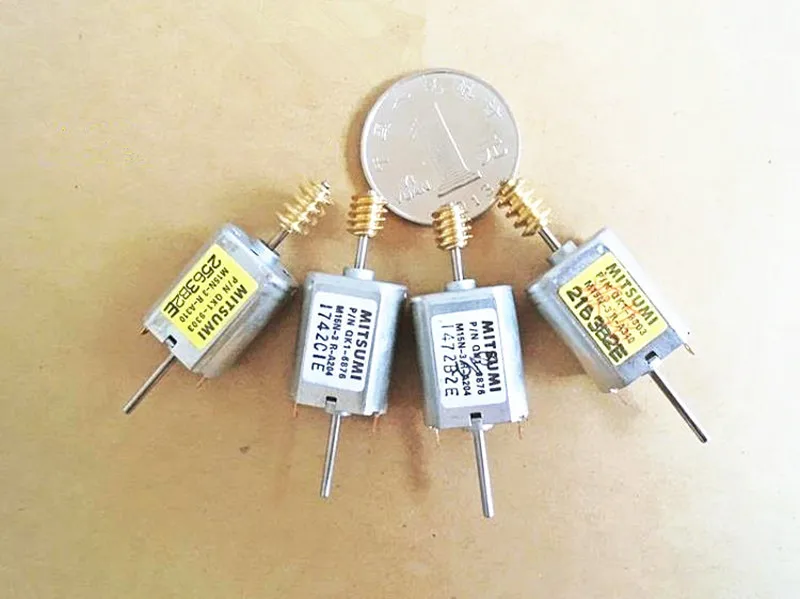 10 шт. Mitsumi QK1 серия 12V 24V 030 микро двигатель постоянного тока с Медь Worm и двойной вал