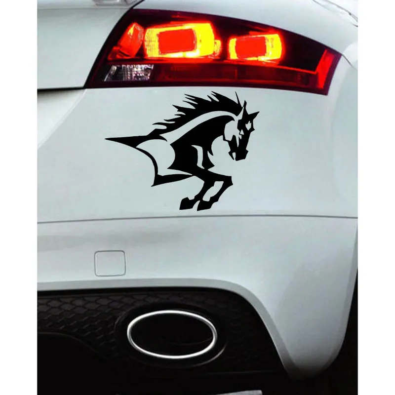 YJZT 10.1cm*13cm HORSE HEAD AND BODY Fun High Quality Vinyl Car Sticker Decal Black Silver C11-0281 | Автомобили и мотоциклы