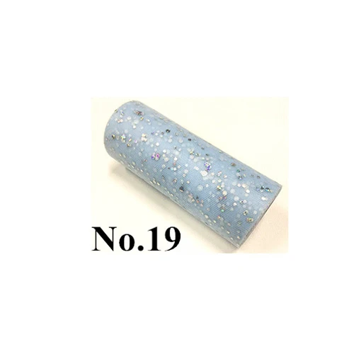 Color 19 as photo Блестящий рулон тюля с блестками 25 ярд 15 см катушка ткань пачка Свадебная отделка органзы лазер DIY ремесло день рождения поставки - Цвет: Color 19 as photo