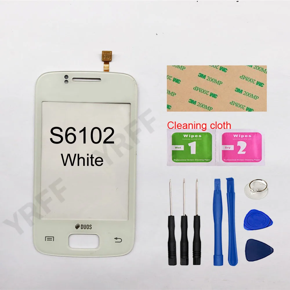 White And Tools Для samsung Galaxy Music Duos S6012 сенсорный экран для samsung Galaxy Y Duos S6102 Young S6310 S6312 сенсорный экран Объектив сенсор - Цвет: White And Tools