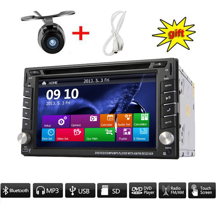 2018 Новый 6 2 &quotсенсорный экран автомобиля dvd плеер gps навигация USB SD Bluetooth AM/FM 2din в