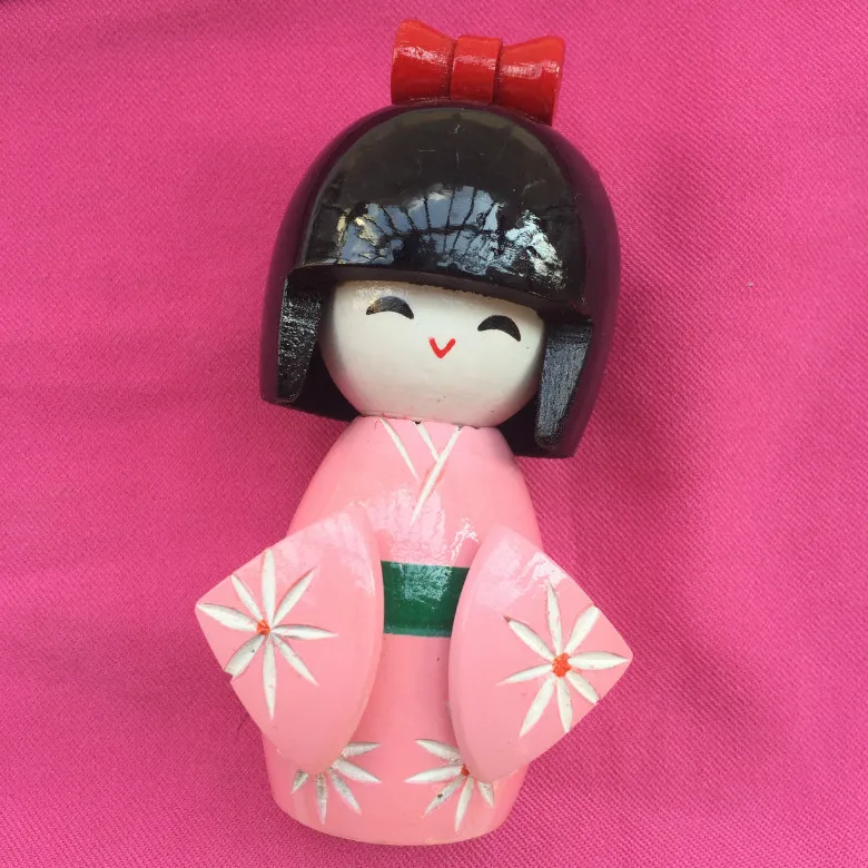 1 шт. новые милые ручной работы восточные японские Kokeshi девушки деревянные куклы