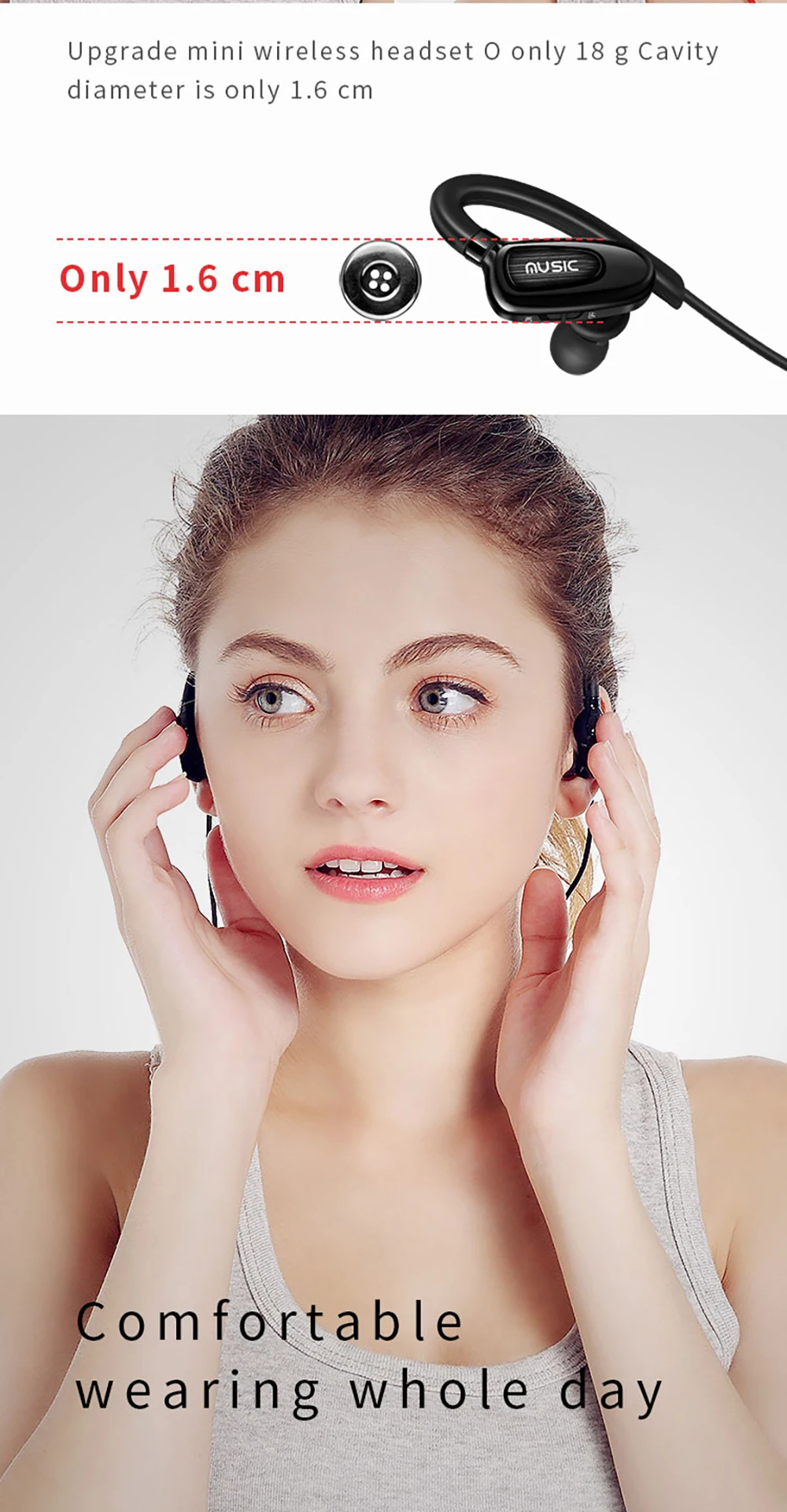 S5 Беспроводной Спортивная bluetooth-гарнитура CSR ушные наушники-Крючки Bluetooth наушники с микрофоном для телефона из поликарбоната