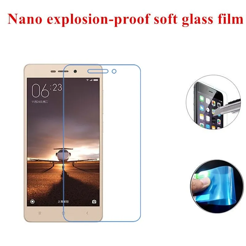 Фото Nano Explosion-proof Soft Glass Clear Screen Protector Protective Film for Xiaomi Redmi 3 Hongmi Red Rice Мобильные телефоны и Nano Explosion-proof Soft Glass Clear Screen Protector Protective Film for Xiaomi Redmi 3 Hongmi Red Rice Мобильные телефоны и