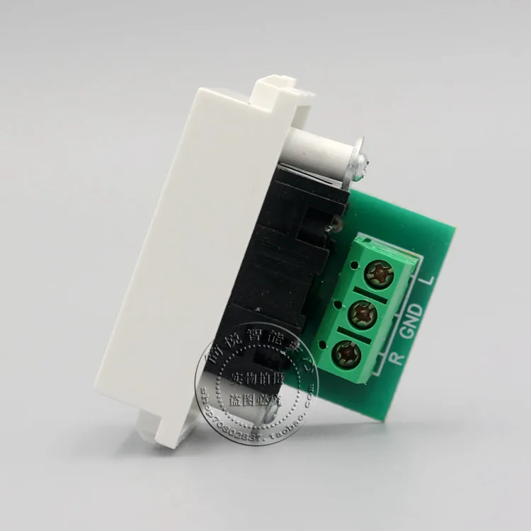 

128 Type Red&White Two Hole Audio Module Socket Module Connector Outlet Adapter