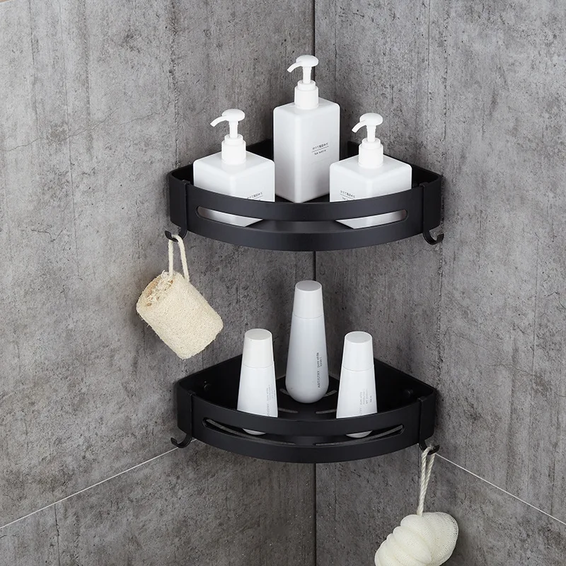

Space Aluminum Black Shelf Triangle Shelf Wall Mount Fan Shaped Shelf, Square Shelf Bathroom Hardware Pendant Bathroom Hardware