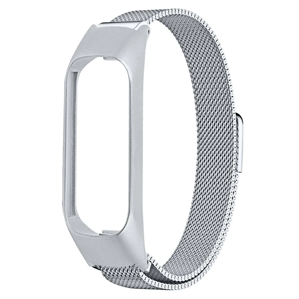 Для samsung Galaxy Fit-e R375 часы из нержавеющей стали ремешок для замены металлический Миланский Браслет часы на магнитном ремешке браслет - Цвет: Silver