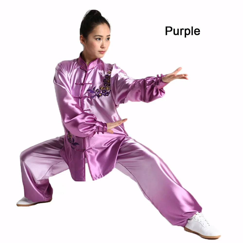 Женский костюм тай чи с градиентом комплекты для кунг фу одежда вышивания форма