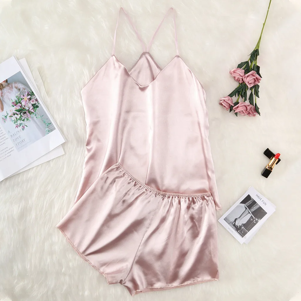 Новинка микро бикини Женское ночное белье однотонное шелковое сексуальное