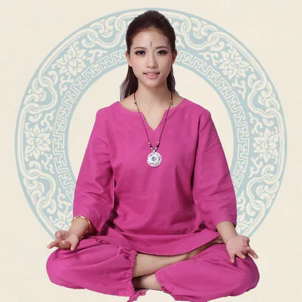 Новинка Женская свободная хлопковая одежда для йоги осенняя и танцев Женский