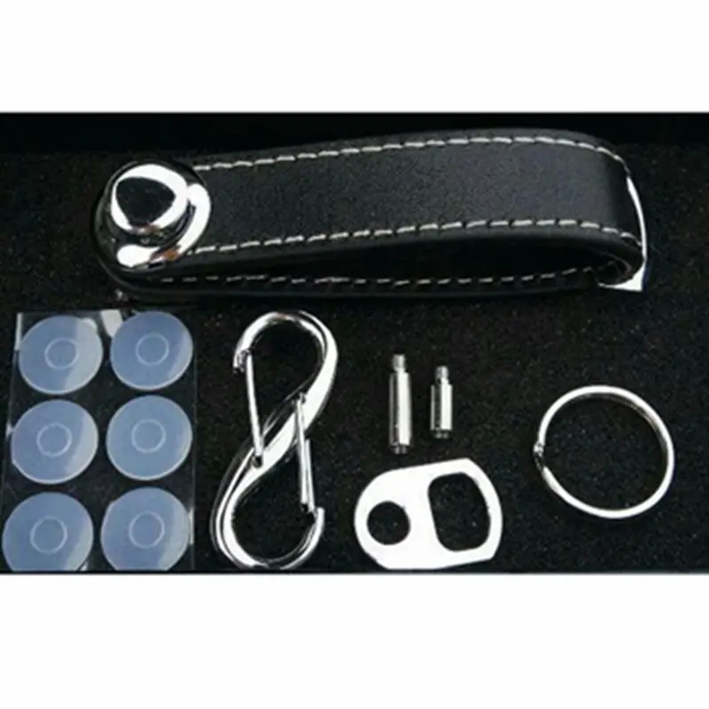 1 шт. смарт-органайзеры для ключей Сделай Сам удлиненный кожаный брелок кольца