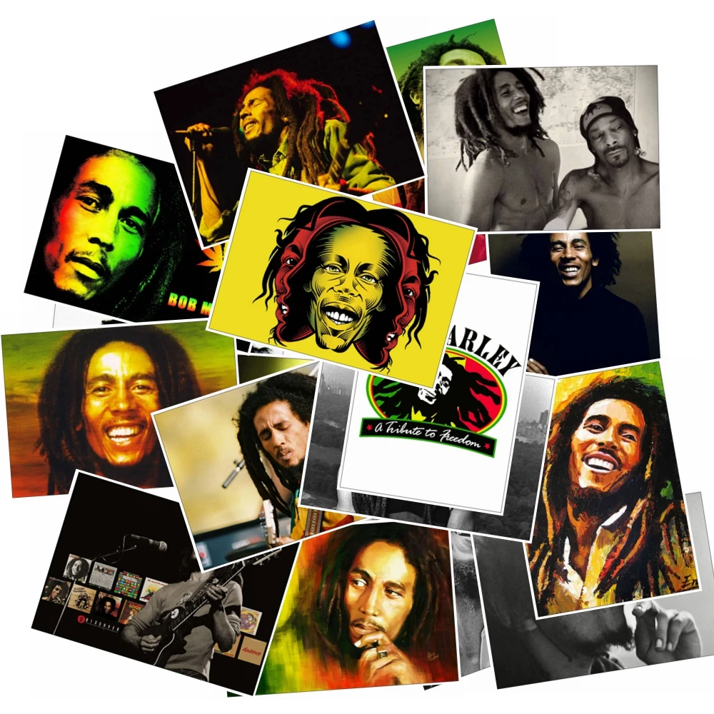 25 шт. Bob Marley стикер s Pack музыкальная наклейка для самодельный скейтборд мотоцикл багаж ноутбук стикер с рисунком из мультфильма наборы