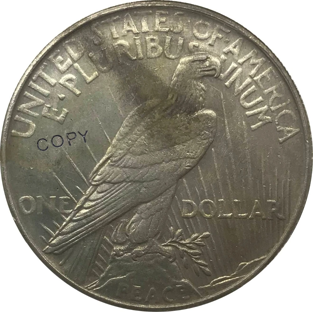 1872 США половина Dolla1922 1 долл. мира свободы Cupr предметы коллекционирования из