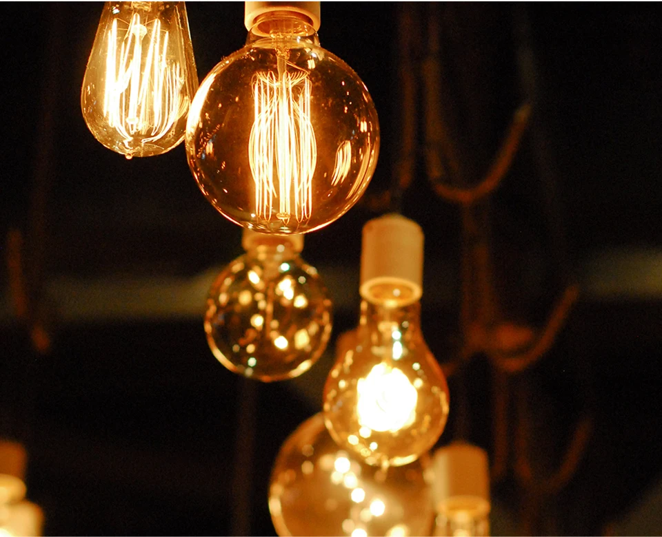Ретро Edison led светильник лампочка E27 220 В 40 Вт A19 ST64 G80 G95 G125 T10 T45 T185 ампулы Винтаж лампа накаливания Эдисона