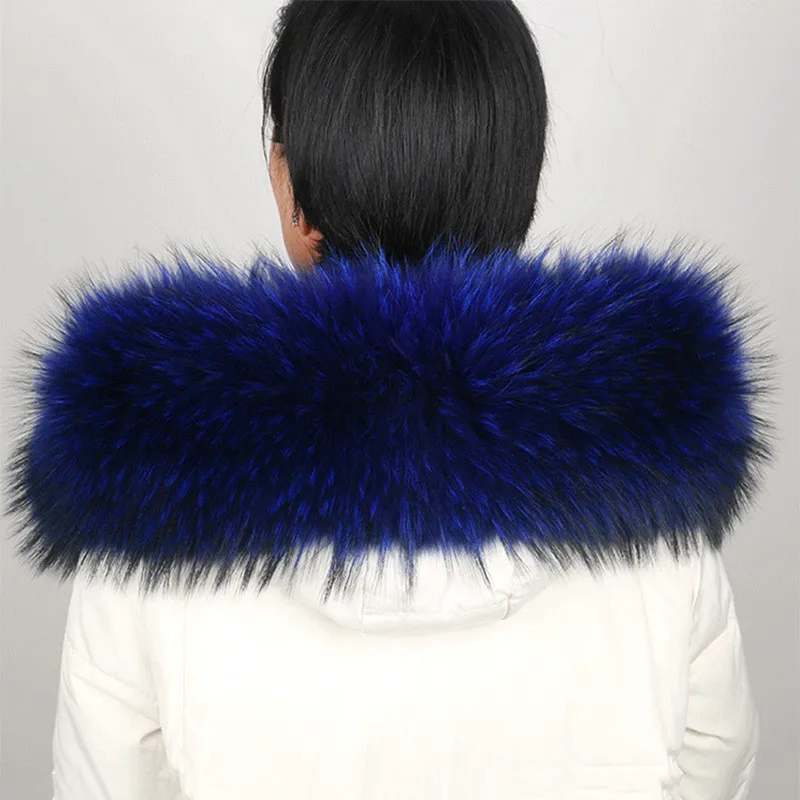 Шарф из натурального меха меховой воротник 75*14 см Женское зимнее пальто меховые