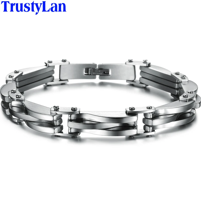 Мужской браслет цепочка TrustyLan из полированной нержавеющей стали модный