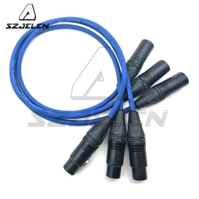 3 контактный XLR кабель для NEUTRIK штекер гнездо M/F аудиокабель микрофонного микшера