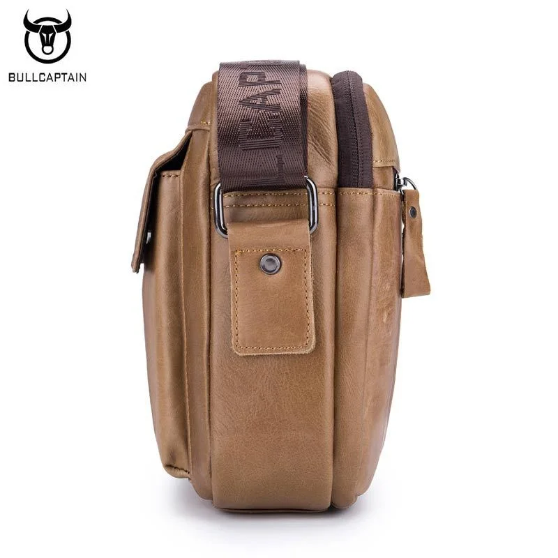 BULLCAPTAIN/Мужская сумка из натуральной кожи Повседневная Деловая мужская через