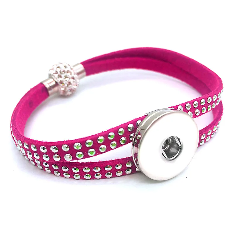 Bling 047 Национальный стиль корейский бархат 18 мм оснастки кнопки браслет Сменные
