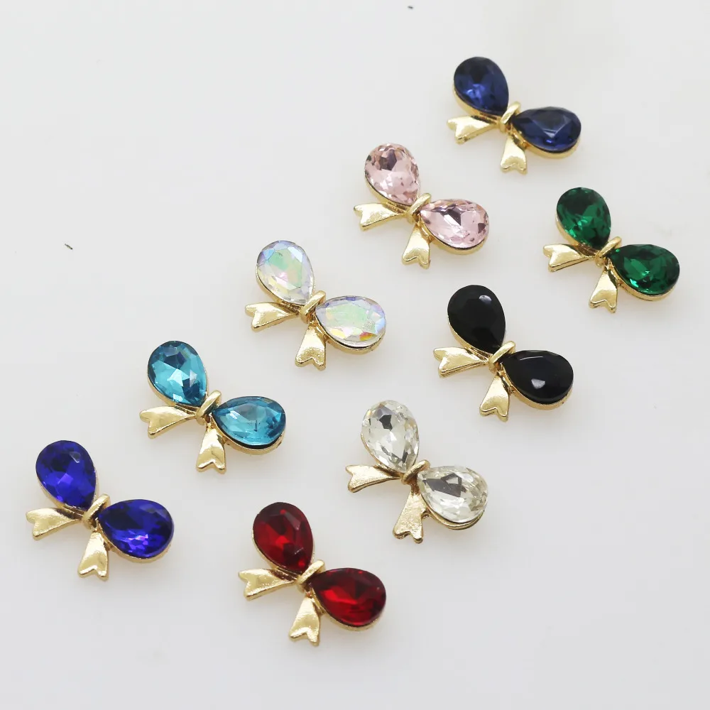 Новое поступление 10 шт./лот пуговицы-бабочки из сплава алмазные пуговицы для