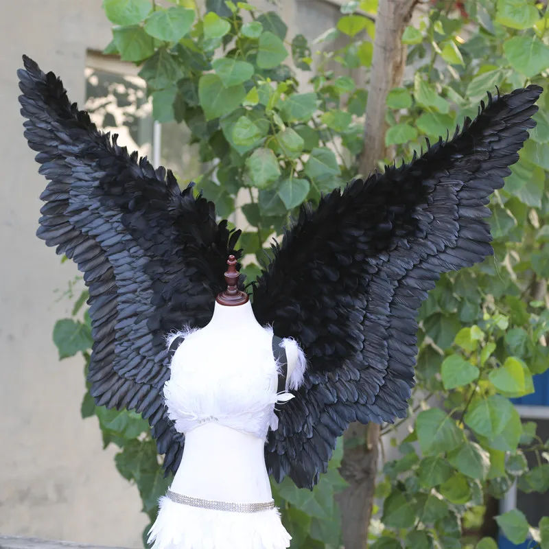Новый высококачественный реквизит для косплея большой черный дьявол крылья