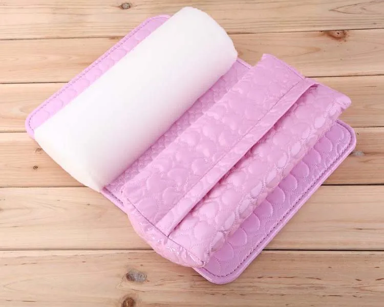 Полукруглая подушка для дизайна ногтей маникюра мягкая рук искусственная кожа