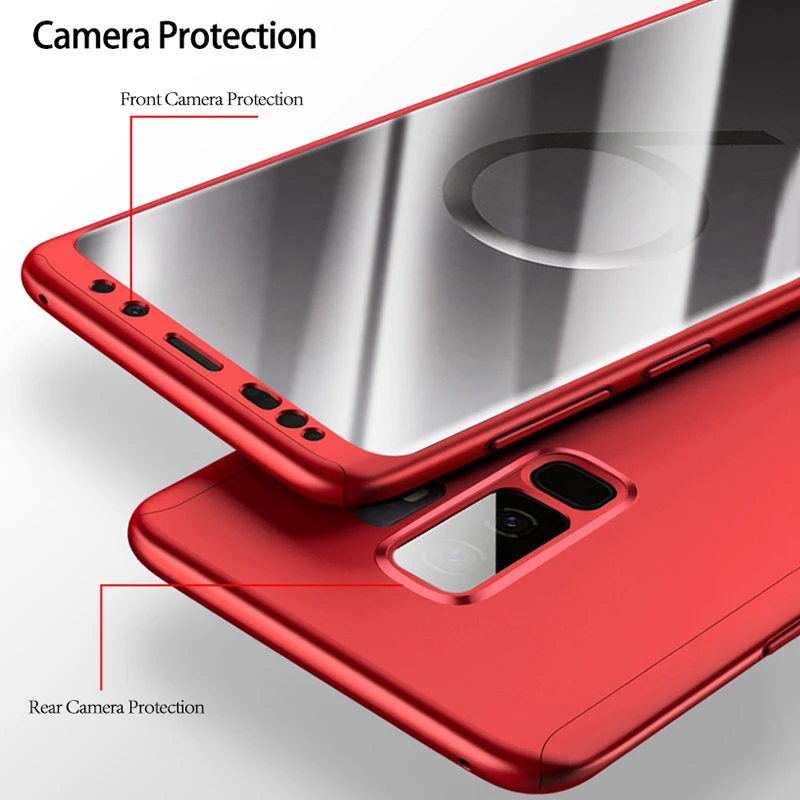 360 противоударные чехлы для телефонов Samsung Galaxy S9 S8 Plus Note 8 S7 S6 Edge полное покрытие J3 J5