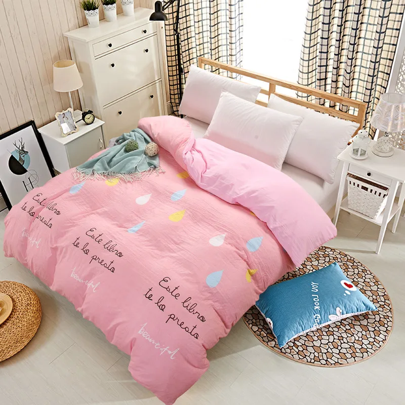 2018 химических волокон хлопок смеси пододеяльник мода простой свежий тонкий | Дом