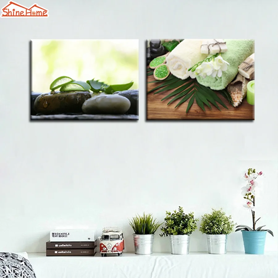 ShineHome-8pcs настенные художественные картины на холсте Печать спа тела ногтей салон