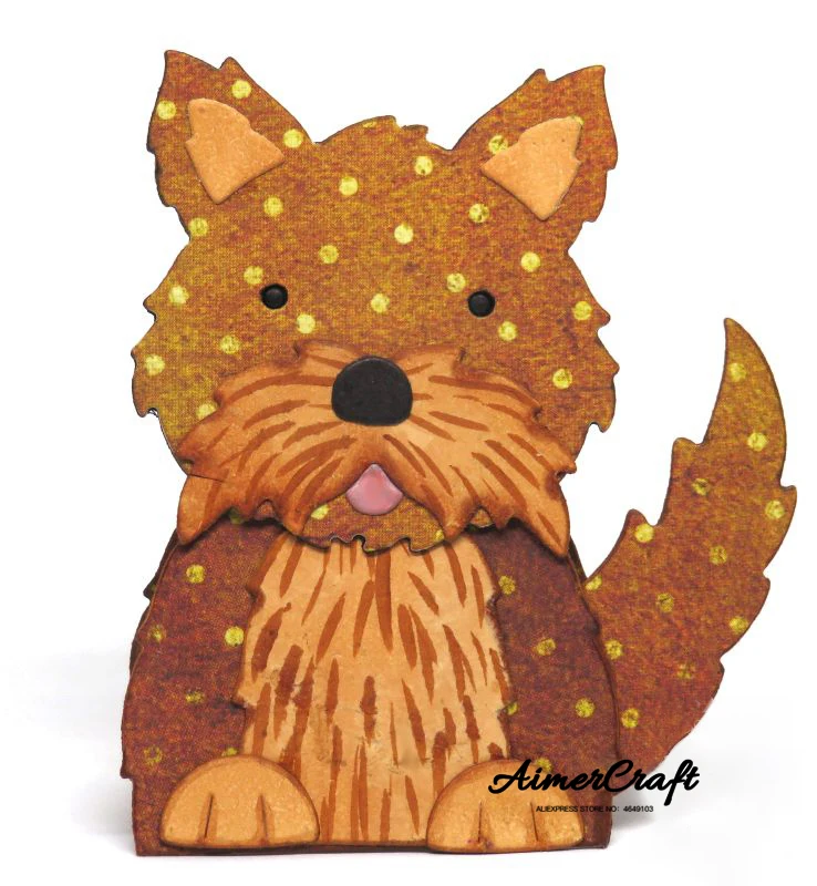 Милая собака животное металлические режущие штампы трафарет для скрапбукинга DIY