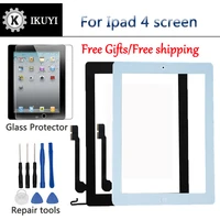 new for ipad 4 touch screen digitizer and home button front glass display touch panel replacement a1458 a1459 a1460
