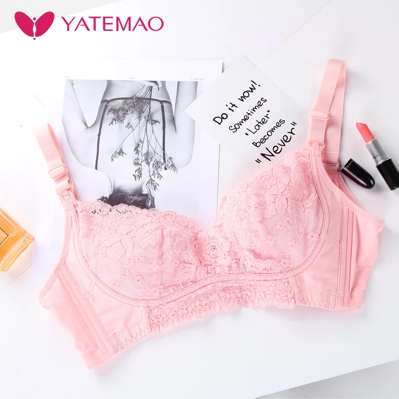 Хлопковый кружевной бюстгальтер для кормящих мам YATEMAO сна беременных Одежда