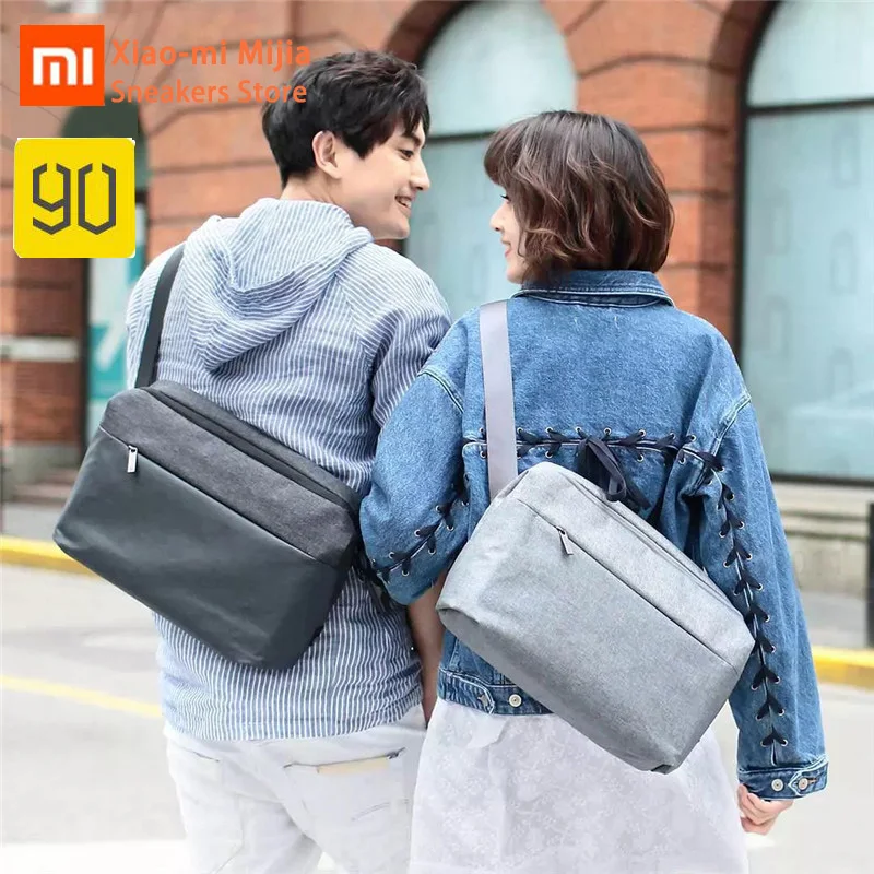 Xiaomi Mijia 90fun City простая сумка-мессенджер Мужская wo большой емкости Легкий Повседневный водонепроницаемый рюкзак для ноутбука