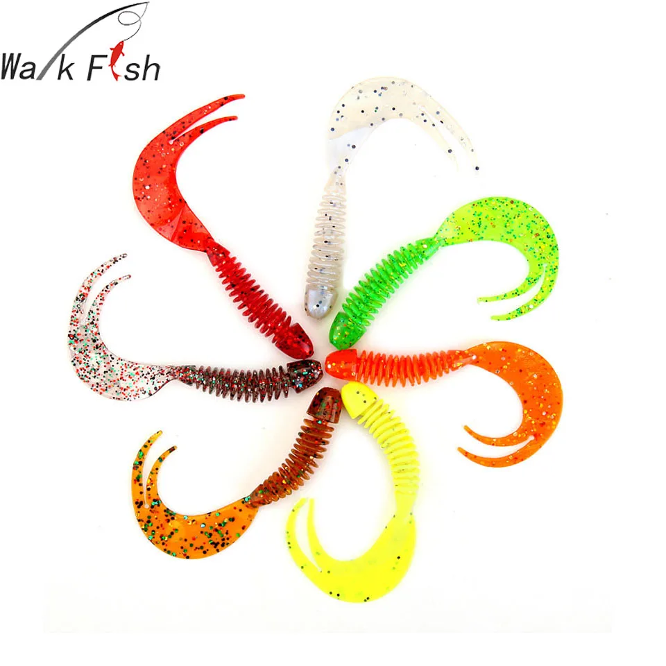 Walk Fish новая Рыболовная Приманка 10 шт./лот 7 см/2 4 г мягкая Резьбовая нить