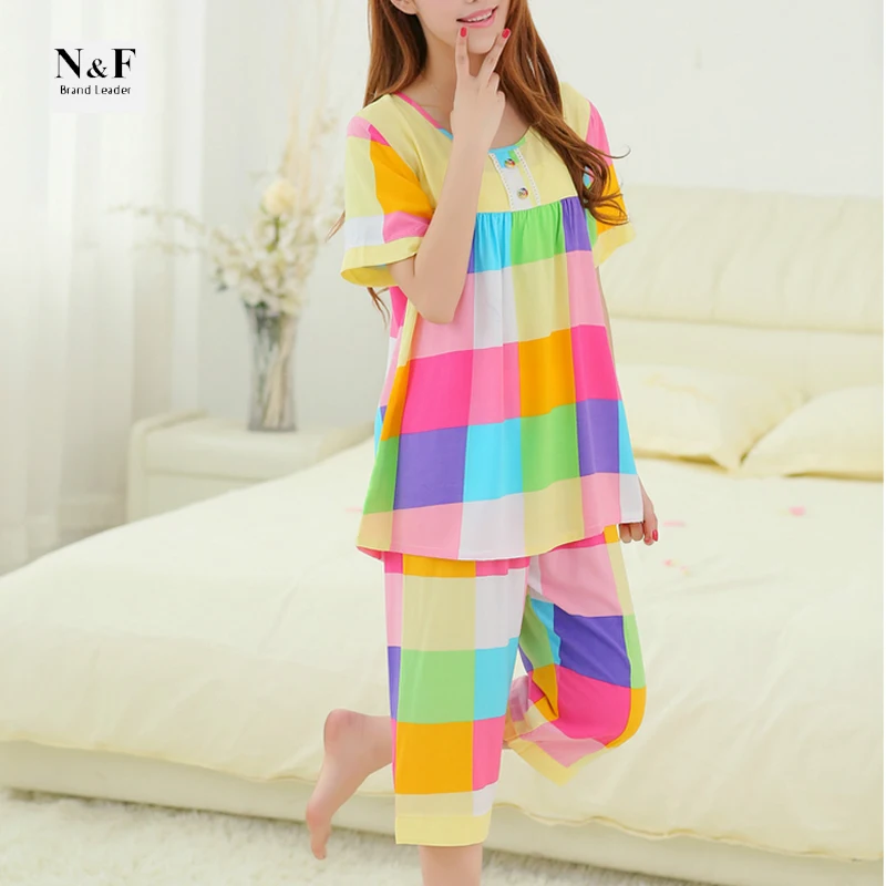 XXL размера плюс комплекты летних шорт из хлопка пижама женская одежда для сна