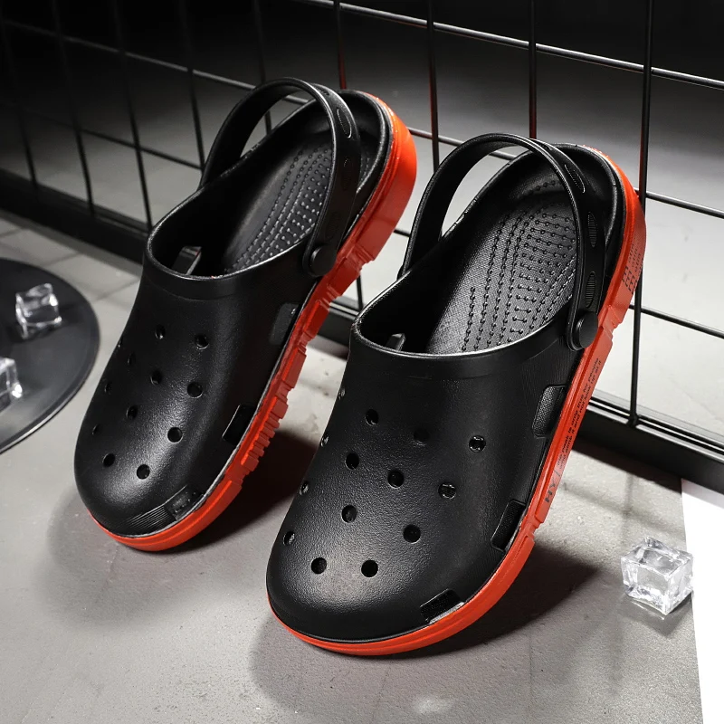 Классические слипоны Туфли-сабо для сада мужские летние тапочки дышащие