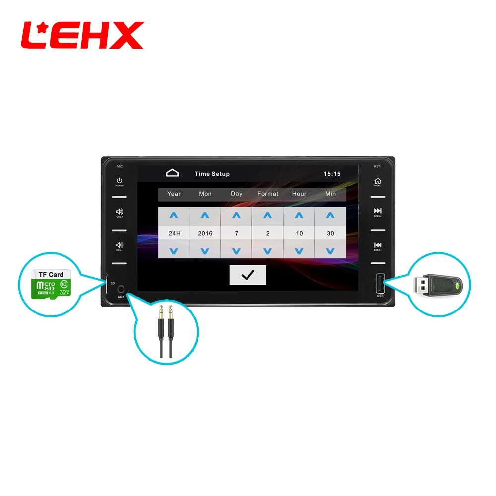 LEHX автомобильный радиоприемник mp5 плеер 7 дюймов 2din USB MP3 MP4 MP5 для Toyota Camry/Vios/Corolla/wish/Altis/Поддержка зеркального соединения Android 8,0