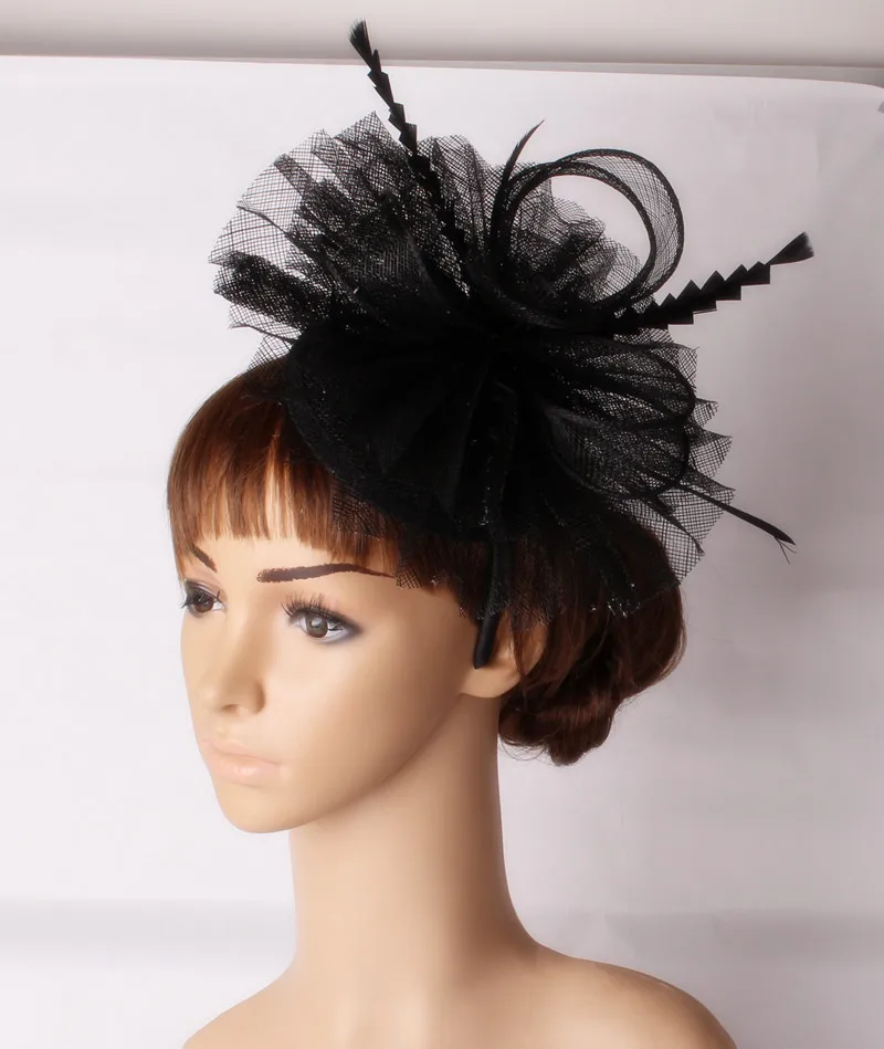 Элегантные женские вуалетки Sinamay цвета слоновой кости свадебные аксессуары