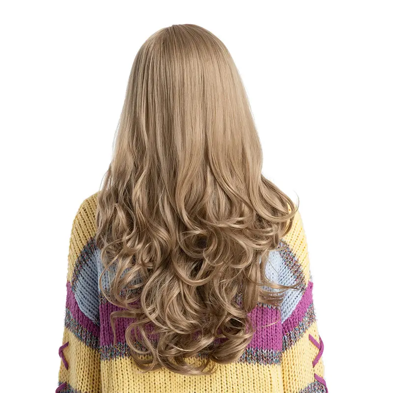 lc183-5 Inhair Cube 26 дюймов женские парики длинные натуральные волны синтетический слоистый стиль волос светильник коричневый с полным парики - Цвет: lc183-5