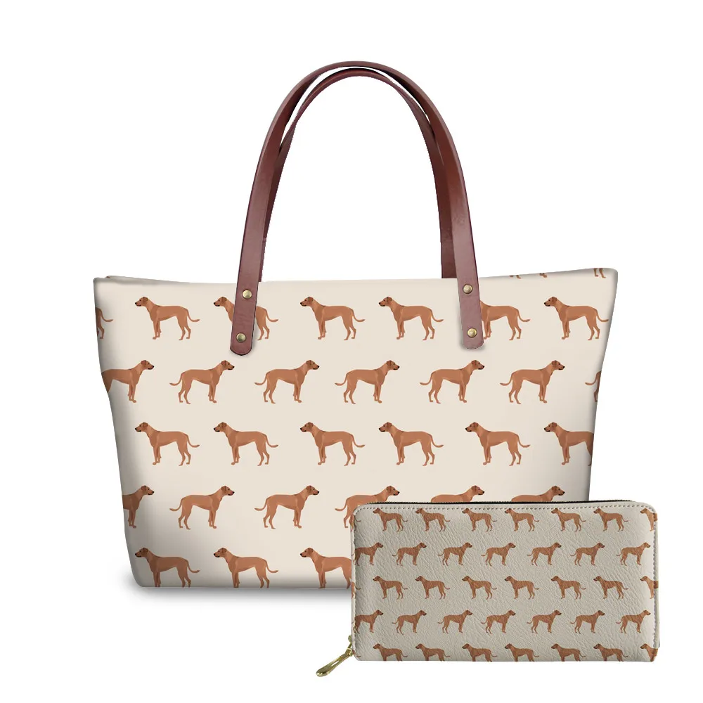 YQ3407ALZ21 FORUDESIGNS/2 шт./компл. для женщин сумки Rhodesan Ridgeback печати рук подростков колледж Книга сумка дамы плеча Tote - Цвет: YQ3407ALZ21