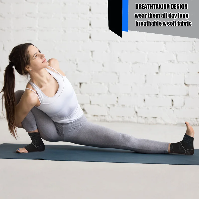 2 шт. спортивный фиксатор лодыжки подошвенный фасциит Компрессионные носки для