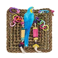 bird foraging wall toy perch stand braid rope climbing ladder for large parrot cockatoo african grey macaw eclectus amazon