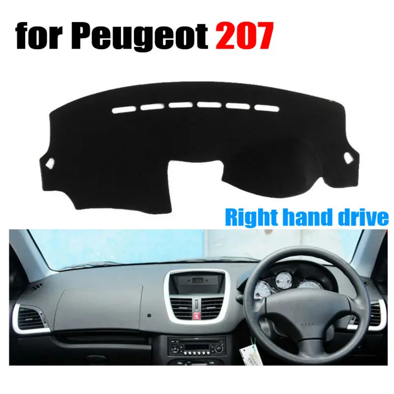 Автомобильные чехлы для приборной панели коврик Peugeot 207 все годы правый руль