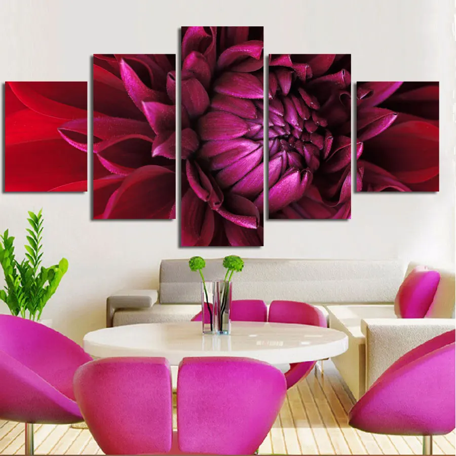 Новинка 5 шт. современные подсолнухи желтое искусство привлекательный холст