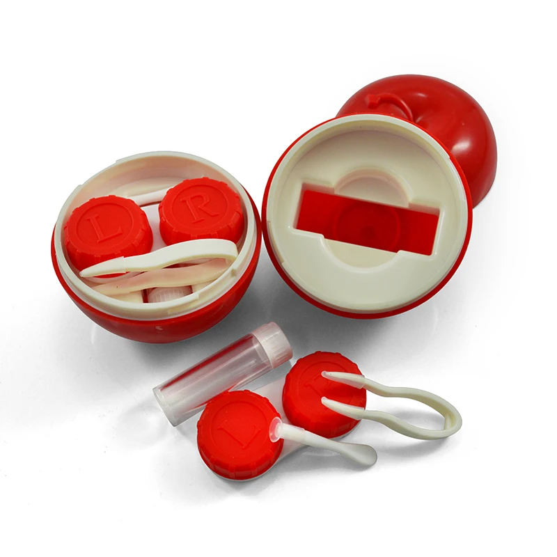 TASLLA новый милый мультяшный пластиковый футляр для контактных линз Персиковое