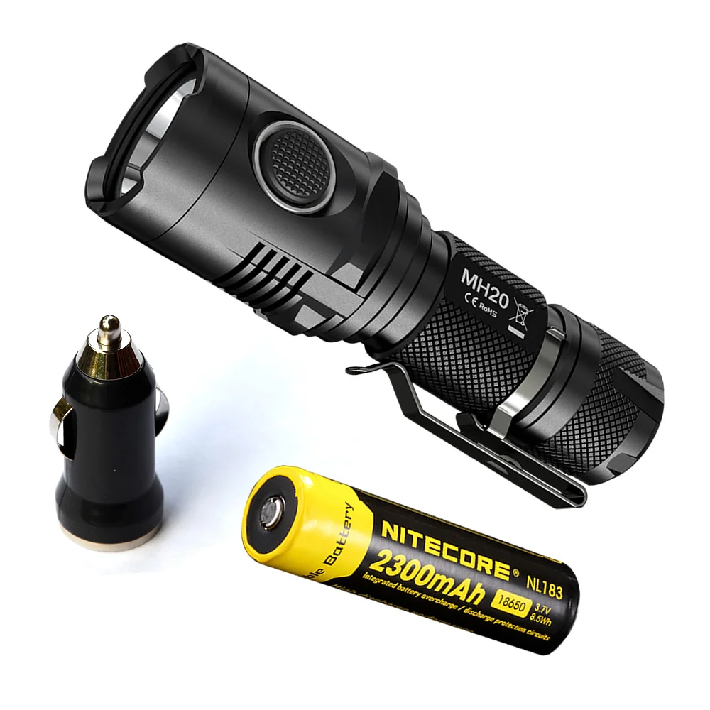 Топ продаж NITECORE MH20 18650 Аккумулятор 1000 LMs U2 светодиодный перезаряжаемый мини фонарик водонепроницаемый фонарь USB зарядка для автомобиля