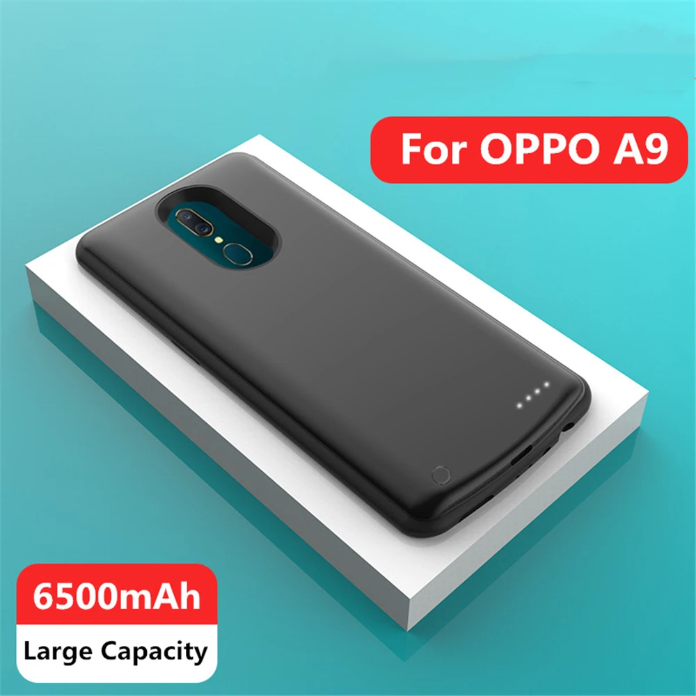 Carregador de Bateria Cases para Oppo Capa de Carregamento para Oppo Bateria Case Ultra Fino Portátil Power Bank a9 6500mah A9x