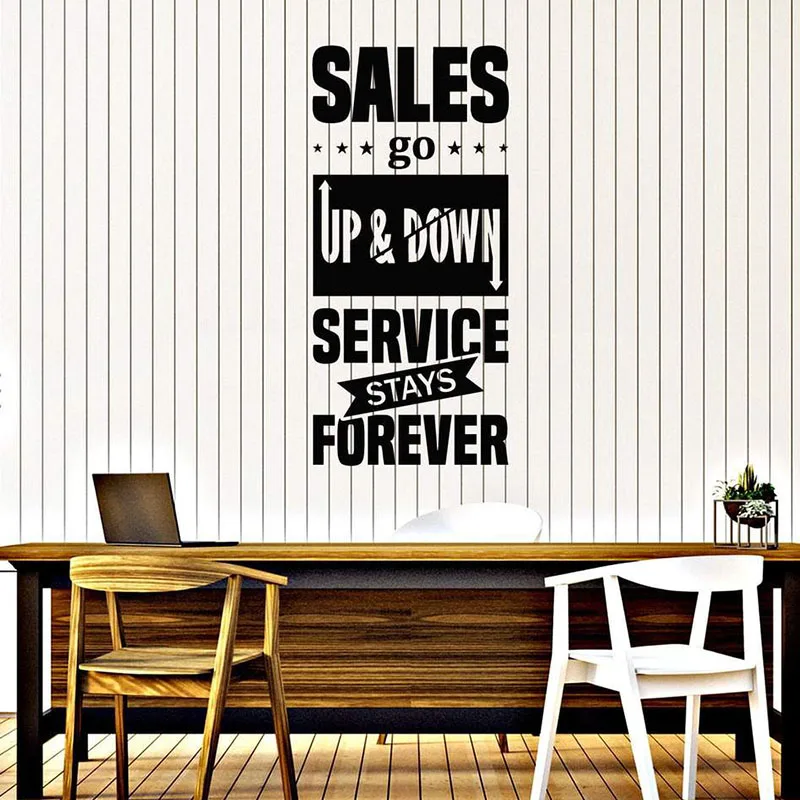 Виниловая наклейка на стену с логотипом магазина распродажа цитата надпись