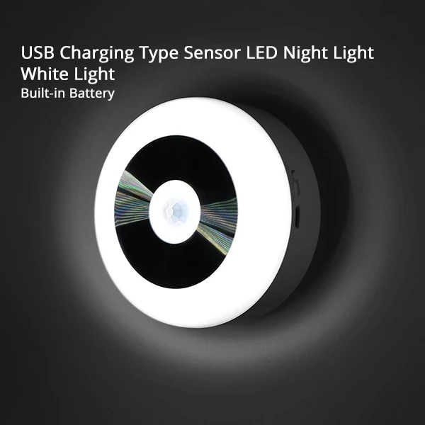 USB White 1/2/3 шт. светодиодный Сенсор шкаф ночной Светильник двойная Индукционная USB AA инфракрасный датчик движения из PIR белый/теплый белый магнитный настенный Встраиваемая лампа - Испускаемый цвет: USB White